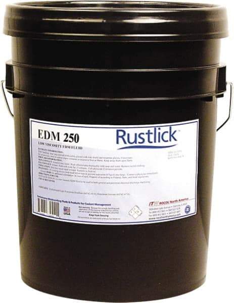 Rustlick - Rustlick EDM-250, 5 Gal Pail EDM/Dielectric Fluid - Straight Oil, For Electric Discharge Machining - Makers Industrial Supply