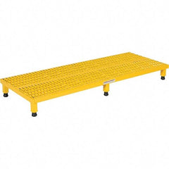 Vestil - 5" High x 24" Wide x 60" Deep, Yellow Step Stand - Steel, 500 Lb Capacity - Makers Industrial Supply