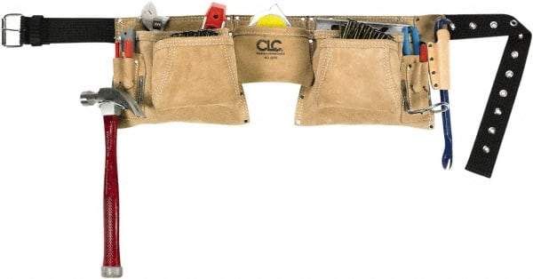 CLC - 29 to 49" Waist Apron - 12 Pocket, Tan, Leather - Makers Industrial Supply