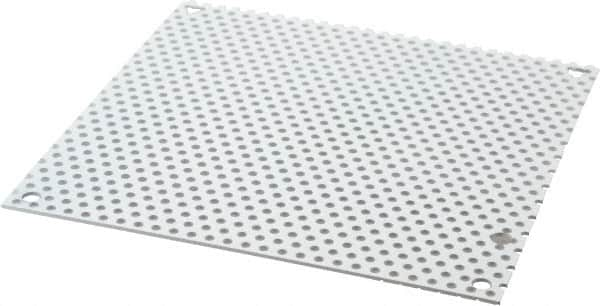 Cooper B-Line - 6-7/8" OAW x 6-7/8" OAH Powder Coat Finish Electrical Enclosure Perforated Panel - 8" x 8" Box, 16 Gauge Steel, Use with 884-12CHC/886-12CHC - Makers Industrial Supply