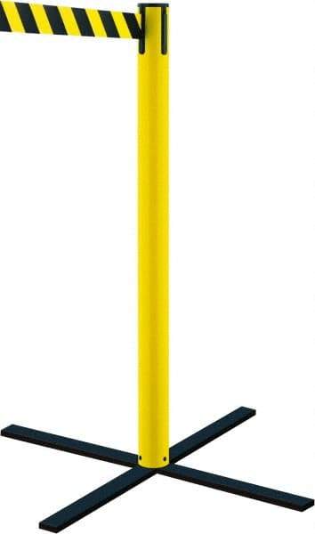 Tensator - 38" High Aluminum Pedestrian Stowaway Post - 7-1/2' Long Rope - Makers Industrial Supply