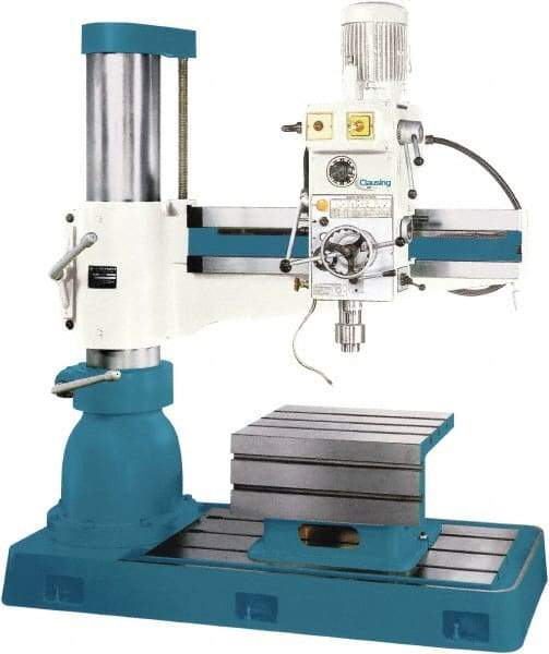 Clausing - 43.3" Swing, Geared Head Radial Arm Drill Press - 12 Speed, 3 hp, Three Phase - Makers Industrial Supply