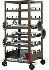 Tensator - 450 Lb Capacity, 32" Wide x 32" Long x 72" High Storage Rack Cart - 6 Shelf, Steel, Rubber Casters - Makers Industrial Supply