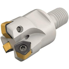 Iscar - 20mm Cut Diam, 0.031" Max Depth, M10 Modular Connection Indexable High-Feed End Mill - Screw Holding Method, H600 WXCU 04 Insert, FF EWX-M-04 Toolholder, Through Coolant - Makers Industrial Supply