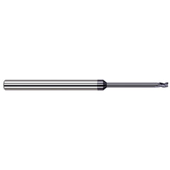 Harvey Tool - 0.5mm, 0.03" LOC, 1/8" Shank Diam, 2-1/2" OAL, 3 Flute Solid Carbide Square End Mill - Exact Industrial Supply