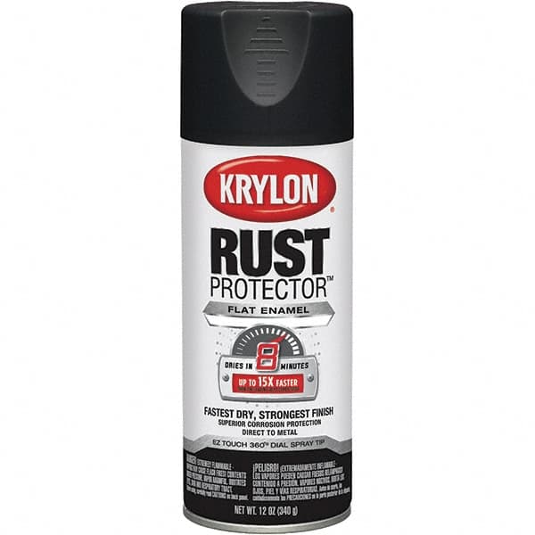 Krylon - 12 oz Black Automotive Heat Resistant Paint - Flat Finish, Comes in Aerosol Can - Makers Industrial Supply