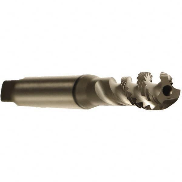 Emuge - #10-32 UNF 3 Flute 2B Modified Bottoming Spiral Flute Tap - Cobalt, GLT-1 Finish, 2.756" OAL, Right Hand Flute, Right Hand Thread, Series Enorm - Makers Industrial Supply