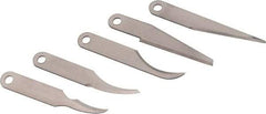 Excel - 5 Piece Steel Hobby Blade - 2-5/16" OAL, 0.031" Blade Thickness - Makers Industrial Supply