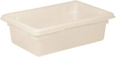 Rubbermaid - Rectangular, White Polyethylene Food Tote Box - 6" High x 12" Wide x 18" Long, with Snap-On Lid - Makers Industrial Supply