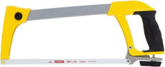 Stanley - 12" Hacksaw - 4-3/4" Throat Depth, ABS/TPR Handle, Contoured Ergonomic D-Style Handle with Thumb Grip - Makers Industrial Supply