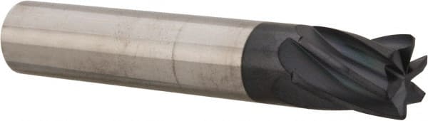 Accupro - 1/4" Diam 6 Flute Solid Carbide 0.02" Corner Radius End Mill - Makers Industrial Supply