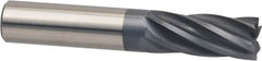 Accupro - 1/2", 6 Flute, Single End, Solid Carbide, 0.02" Corner Radius End Mill - 3" OAL, 25° Helix, Right Hand Flute, 1-1/4" LOC, Right Hand Cut - Makers Industrial Supply