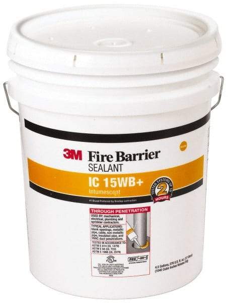 3M - 4.5 Gal Pail Yellow Acrylic & Latex Joint Sealant - -20 to 180°F Operating Temp, 10 min Tack Free Dry Time, Series 15WB - Makers Industrial Supply