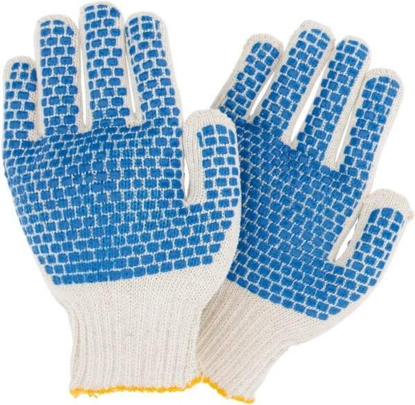 MCR Safety - Size S General Protection Work Gloves - For General Purpose, Knit Wrist Cuff, Natural/Blue, Paired - Makers Industrial Supply