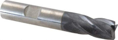 SGS - 1/2" Diam, 0.02" Radius, 1" Length of Cut, 4 Flute, Solid Carbide, Corner Radius End Mill - AlTiN Coated, Single End, 3" Overall Length, 1/2" Shank Diam, Spiral Flute, 30° Helix, Centercutting - Makers Industrial Supply