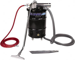 Guardair - 30 Gal Steel Tank, Air Powered Pneumatic Canister Wet/Dry Vacuum - 15 Peak hp, 20' Hose Fitting, Cartridge Filter, Accessories Included - Makers Industrial Supply