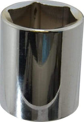 Proto - 1/2" Drive, Standard Hand Socket - 6 Points, 1-3/4" OAL, Chrome Finish - Makers Industrial Supply