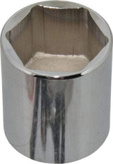 Proto - 1/2" Drive, Standard Hand Socket - 6 Points, 1-3/4" OAL, Chrome Finish - Makers Industrial Supply