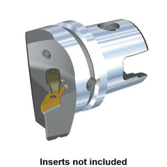 Kennametal - Left Hand Cut, Size KM63, VN.. Insert Compatiblity, Modular Turning & Profiling Cutting Unit Head - 43mm Ctr to Cutting Edge, 60mm Head Length, Through Coolant, Series M-Clamping - Makers Industrial Supply