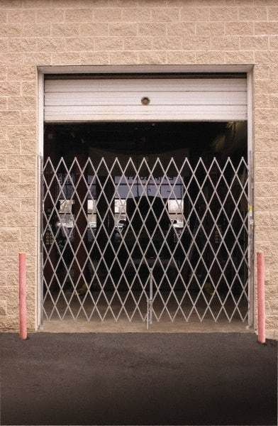 Illinois Engineered Products - 78" High Single Folding Gate - Galvanized Steel, Silver - Makers Industrial Supply