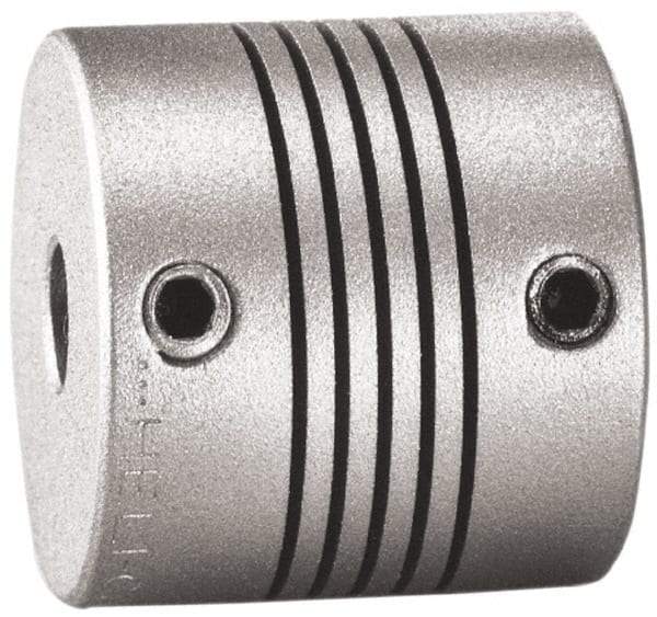 Lovejoy - 3/16" Max Bore Diam, Flexible Screw Hub Coupling - 3/4" OD, 3/4" OAL, Anodized Aluminum - Makers Industrial Supply