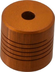 Lovejoy - 1/8" Max Bore Diam, Flexible Screw Hub Coupling - 1/2" OD, 1/2" OAL, Anodized Aluminum - Makers Industrial Supply