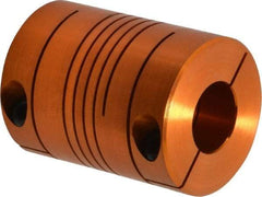 Lovejoy - 1/2" Max Bore Diam, Flexible Screw Hub Coupling - 1.12" OD, 1-1/2" OAL, Anodized Aluminum - Makers Industrial Supply