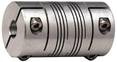 Lovejoy - 1/2" Max Bore Diam, Flexible Clamp Hub Coupling - 1" OD, 1-1/2" OAL, Anodized Aluminum - Makers Industrial Supply