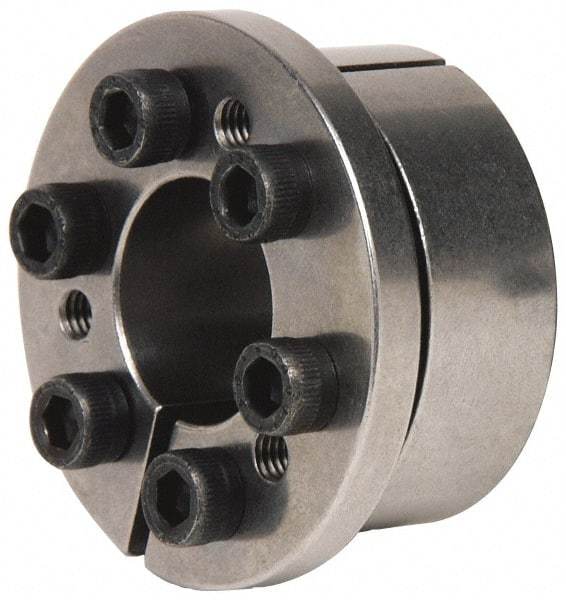 Climax Metal Products - M6 Thread, 1-3/16" Bore Diam, 2.165" OD, Shaft Locking Device - 6 Screws, 7,518 Lb Axial Load, 2.421" OAW, 0.669" Thrust Ring Width, 372 Ft/Lb Max Torque - Makers Industrial Supply