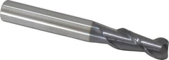 Accupro - 5/16", 2 Flute, Single End, Solid Carbide, 0.06" Corner Radius End Mill - 2-1/2" OAL, 40° Helix, Right Hand Flute, 3/4" LOC, Right Hand Cut - Makers Industrial Supply