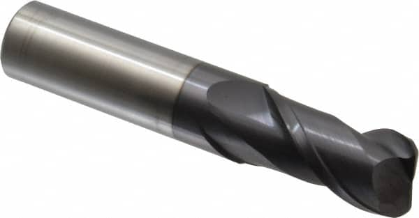 Accupro - 3/4" Diam 2 Flute Solid Carbide 1/8" Corner Radius End Mill - Makers Industrial Supply