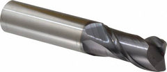 Accupro - 3/4", 2 Flute, Single End, Solid Carbide, 0.06" Corner Radius End Mill - 4" OAL, 40° Helix, Right Hand Flute, 1-1/2" LOC, Right Hand Cut - Makers Industrial Supply