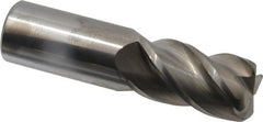 Accupro - 1", 4 Flute, Single End, Solid Carbide, 1/8" Corner Radius End Mill - 4" OAL, 40° Helix, Right Hand Flute, 1-3/4" LOC, Right Hand Cut - Makers Industrial Supply