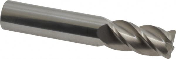 Accupro - 5/8", 4 Flute, Single End, Solid Carbide, 0.06" Corner Radius End Mill - 3-1/2" OAL, 40° Helix, Right Hand Flute, 1-1/4" LOC, Right Hand Cut - Makers Industrial Supply