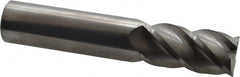 Accupro - 3/4", 4 Flute, Single End, Solid Carbide, 0.02" Corner Radius End Mill - 4" OAL, 40° Helix, Right Hand Flute, 1-1/2" LOC, Right Hand Cut - Makers Industrial Supply