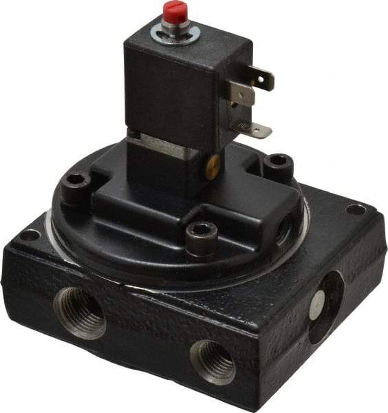 Norgren - 1.5 CV Rate, 1/4" NPT Inlet 1/4 Basic Valves - 1/4" NPT Inlet, Poppet Valve, Solenoid Actuator - Makers Industrial Supply