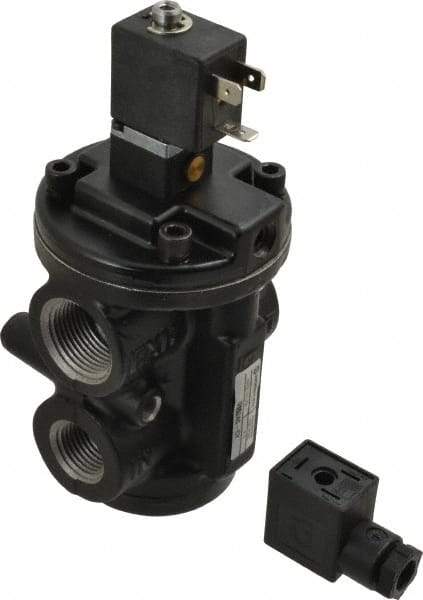 Norgren - 4.6 CV Rate, 1/2" NPT Inlet 1/2 Basic Valves - 1/2" NPT Inlet, Poppet Valve, Solenoid Actuator - Makers Industrial Supply