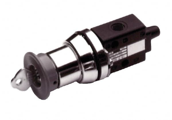 Norgren - 1/8" NPT Packed Spool Valve - Spring Activation, Shrouded Button, & 0.34 CV Rate - Makers Industrial Supply