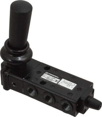 Norgren - 1/8" NPT Packed Spool Valve - Lever Type, Lever Activation & 0.34 CV Rate - Makers Industrial Supply