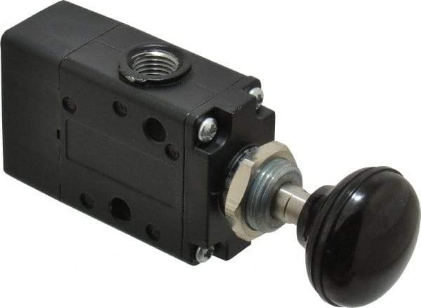 Norgren - 1/4" NPT Packed Spool Valve - Button Type, Spring Activation & 0.98 CV Rate - Makers Industrial Supply