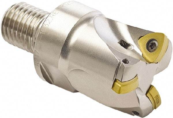 Seco - 20mm Cut Diam, 0.0394" Max Depth, M10 Modular Connection Indexable High-Feed End Mill - Screw Holding Method, 218.19-100 Insert, R217.21 Toolholder, Through Coolant - Makers Industrial Supply