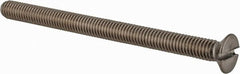 Value Collection - M6x1.00 Metric Coarse, 80mm OAL Slotted Drive Machine Screw - Flat Head, Grade 18-8 & A2 Stainless Steel, Uncoated, Without Washer - Makers Industrial Supply