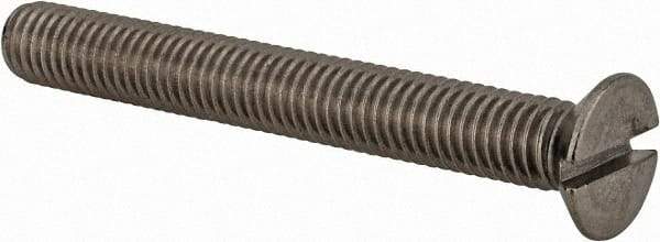 Value Collection - M8x1.25 Metric Coarse, 65mm OAL Slotted Drive Machine Screw - Flat Head, Grade 18-8 & A2 Stainless Steel, Uncoated, Without Washer - Makers Industrial Supply