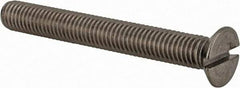 Value Collection - M8x1.25 Metric Coarse, 65mm OAL Slotted Drive Machine Screw - Flat Head, Grade 18-8 & A2 Stainless Steel, Uncoated, Without Washer - Makers Industrial Supply