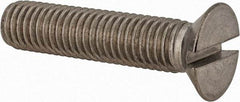 Value Collection - M10x1.50 Metric Coarse, 45mm OAL Slotted Drive Machine Screw - Flat Head, Grade 18-8 & A2 Stainless Steel, Uncoated, Without Washer - Makers Industrial Supply