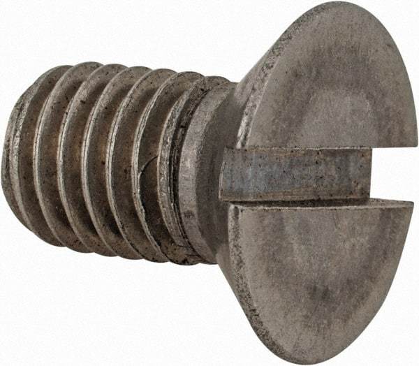 Value Collection - M12x1.75 Metric Coarse, 20mm OAL Slotted Drive Machine Screw - Flat Head, Grade 18-8 & A2 Stainless Steel, Uncoated, Without Washer - Makers Industrial Supply