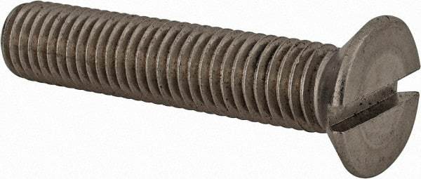 Value Collection - M12x1.75 Metric Coarse, 60mm OAL Slotted Drive Machine Screw - Flat Head, Grade 18-8 & A2 Stainless Steel, Uncoated, Without Washer - Makers Industrial Supply