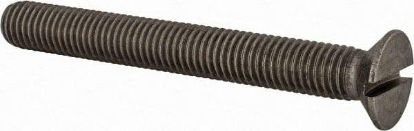 Value Collection - M12x1.75 Metric Coarse, 100mm OAL Slotted Drive Machine Screw - Flat Head, Grade 18-8 & A2 Stainless Steel, Uncoated, Without Washer - Makers Industrial Supply