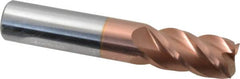 Accupro - 5/8", 4 Flute, Single End, Solid Carbide, 0.02" Corner Radius End Mill - 3-1/2" OAL, 40° Helix, Right Hand Flute, 1-1/4" LOC, Right Hand Cut - Makers Industrial Supply