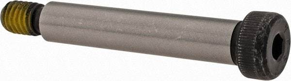 Value Collection - 3/8" Shoulder Diam x 2" Shoulder Length, 5/16-18 UNC, Hex Socket Shoulder Screw - 4140 Alloy Steel with Nylon Locking Patch, 1/4" Head Height x 9/16" Head Diam - Makers Industrial Supply